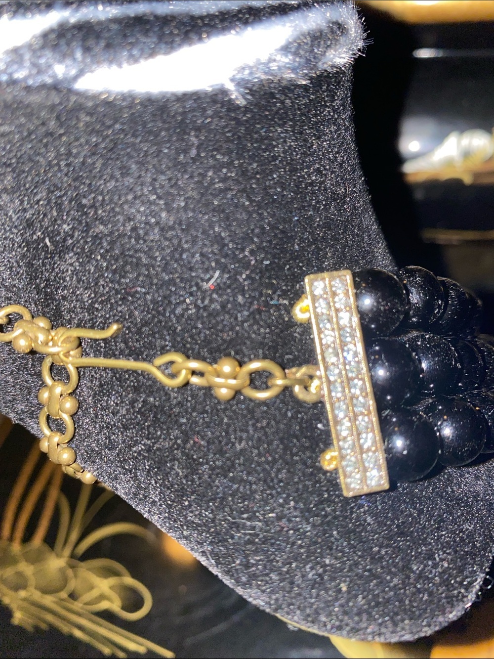 Heidi Daus Elegant Black Beaded Statement Necklace with Swarovski Crystal Accent - Picture 8 of 9